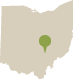 Ohio map showing Leading Creek