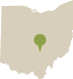Ohio map showing Rush Creek