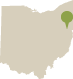 Ohio map showing Leading Creek